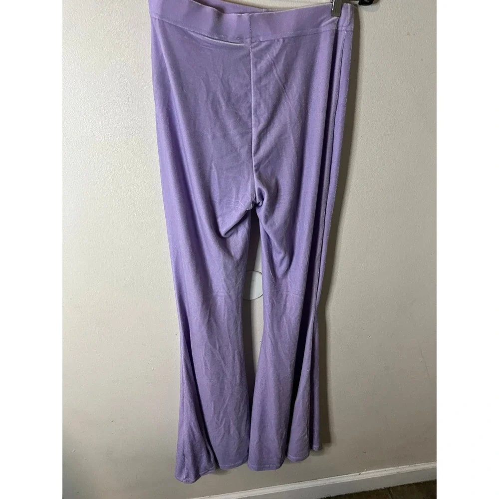 Killstar Moondance Bellbottom pastel lilac leggings - Picture 5 of 6